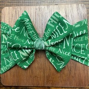 Baby bow Christmas nice list